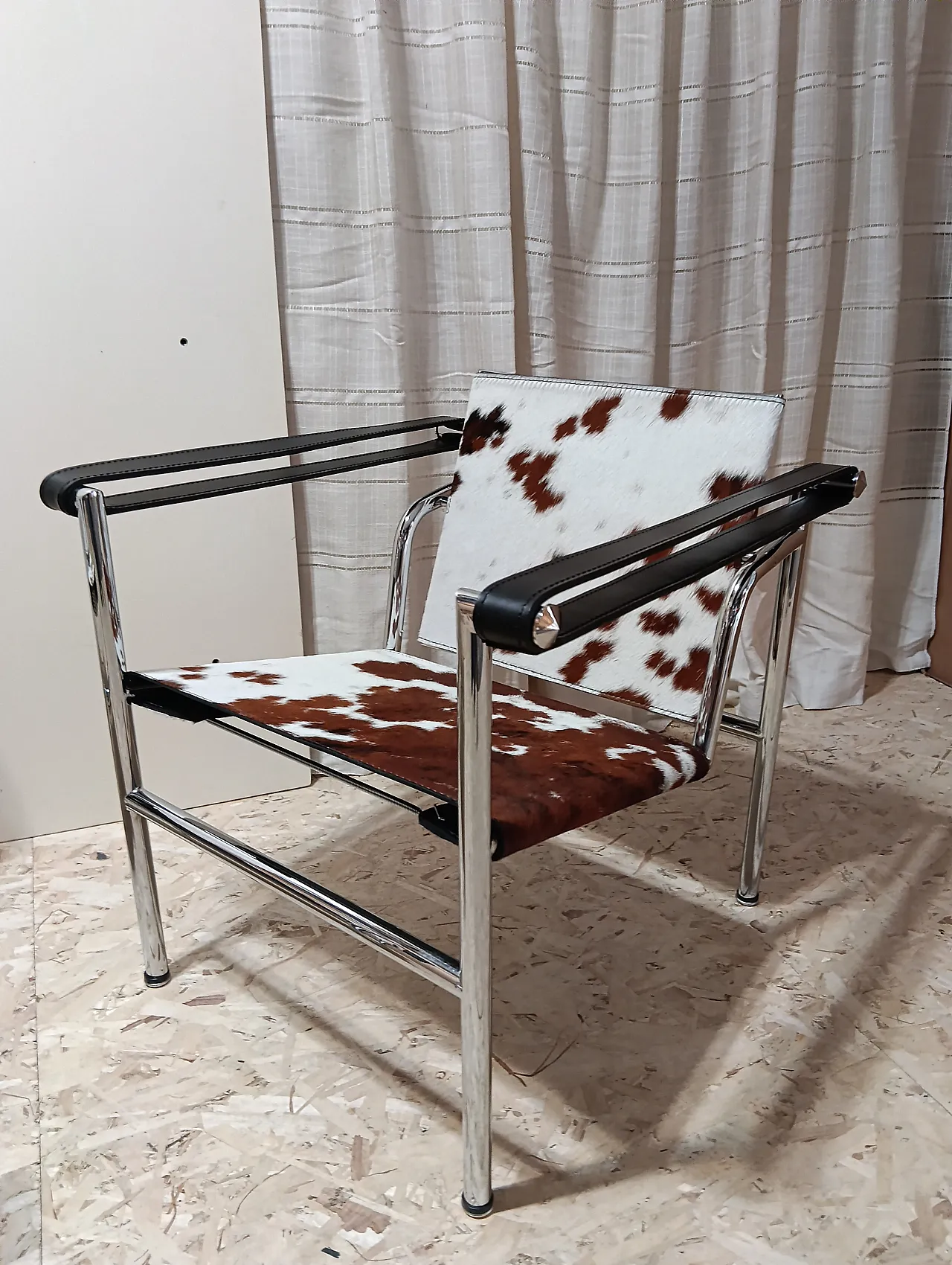Coppia di LC1 di Alivar pelo maculato bianco e marrone, anni 2000 69
