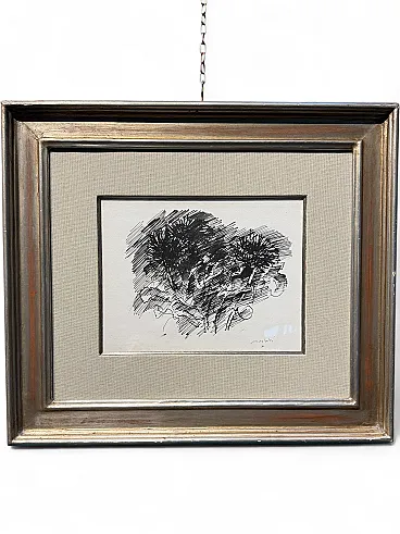 Indian ink painting by Ennio Morlotti Cardi, 20th century