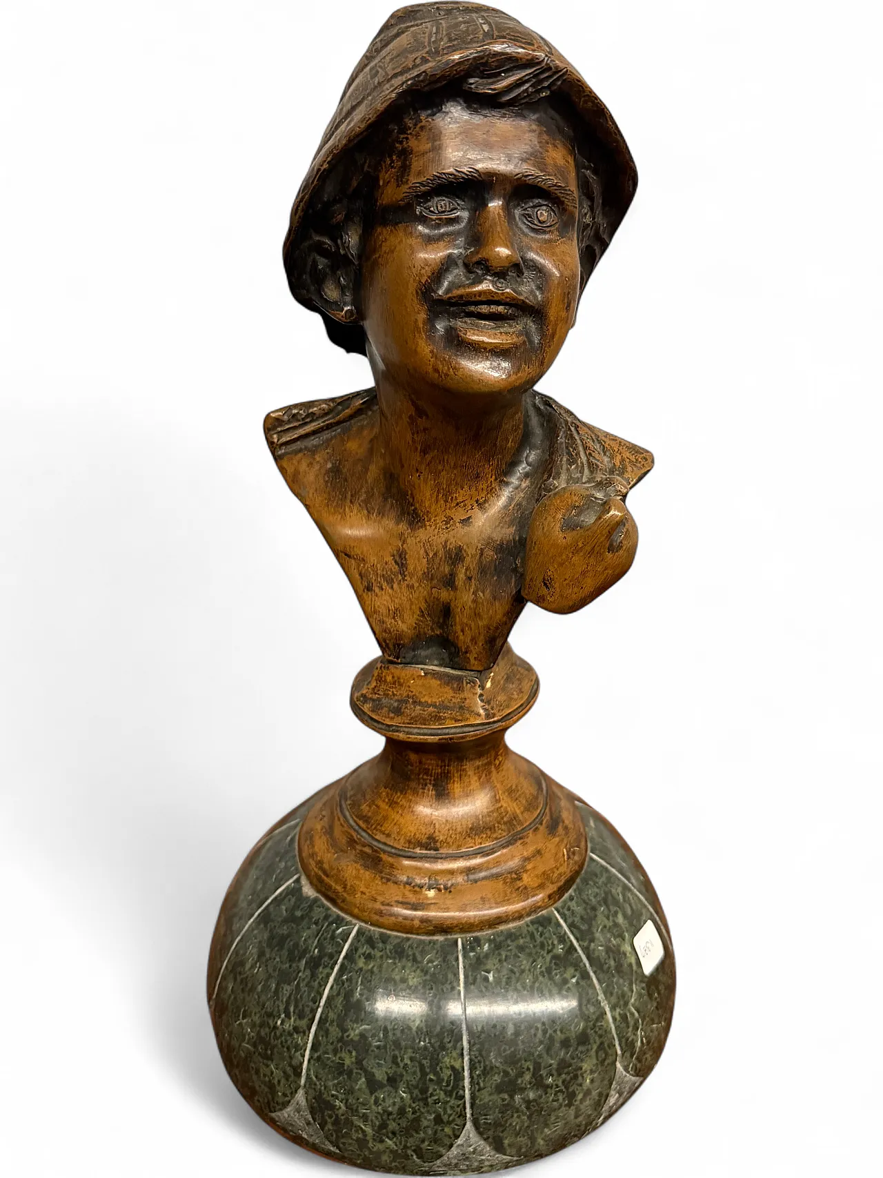 Neapolitan bronze on marble base depicting a boy, 20th century 10