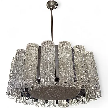 Chandelier chandelier mod. Doria Venini, metal stem with 17 glasses