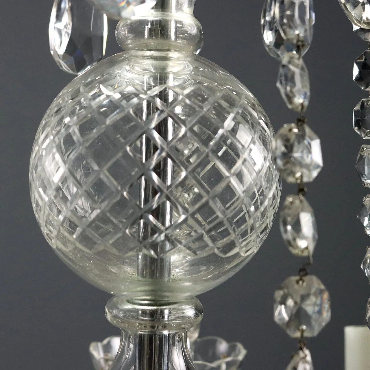 Lampadario in vetro dodici luci, '900 5