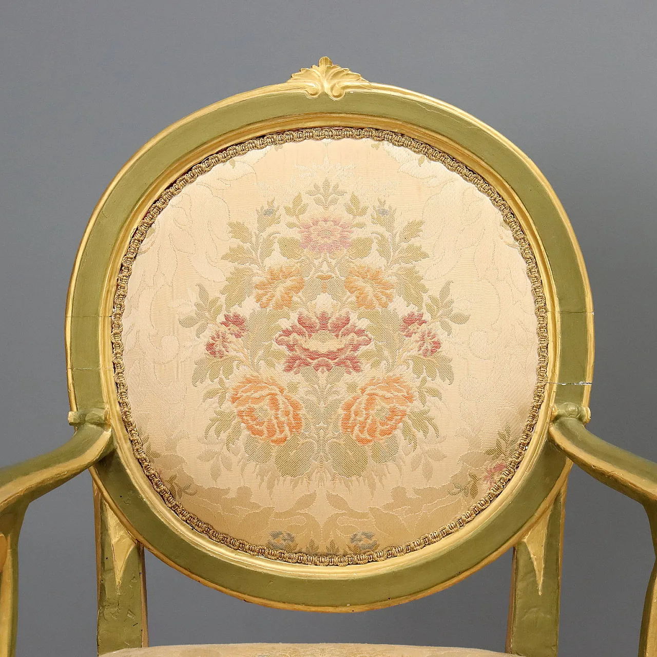 10 Baroque lacquered and gilded armchairs, 18th century 7