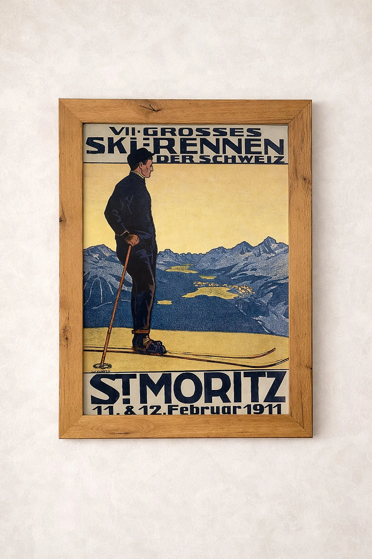 Oak-framed poster St. Moritz, 1911 1