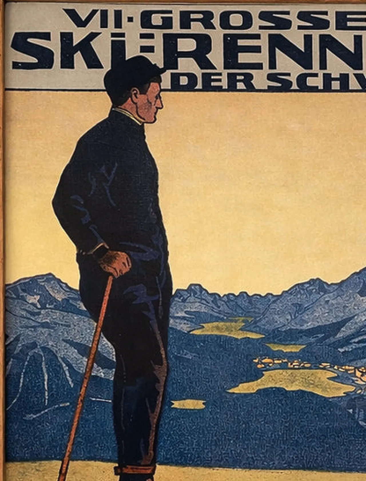 Oak-framed poster St. Moritz, 1911 3