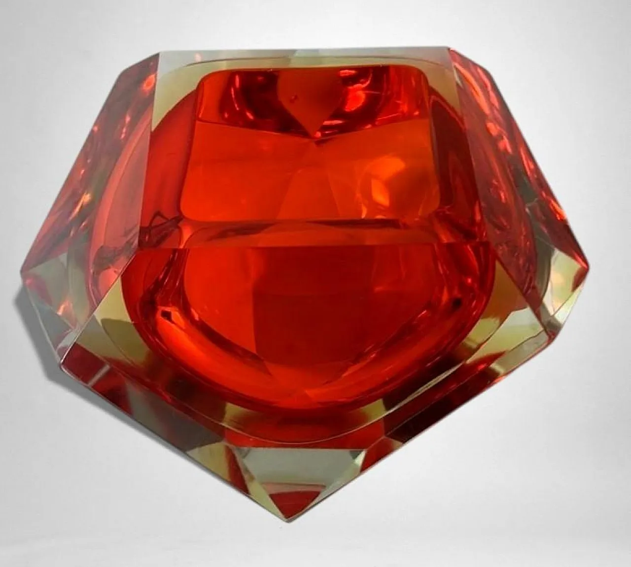 Mandruzzato style in Murano Sommerso glass ashtray, 20th century 10