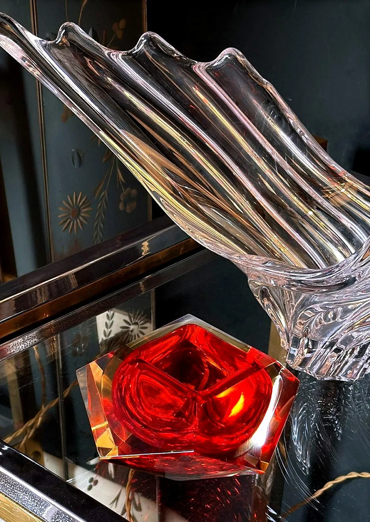 Mandruzzato style in Murano Sommerso glass ashtray, 20th century 14
