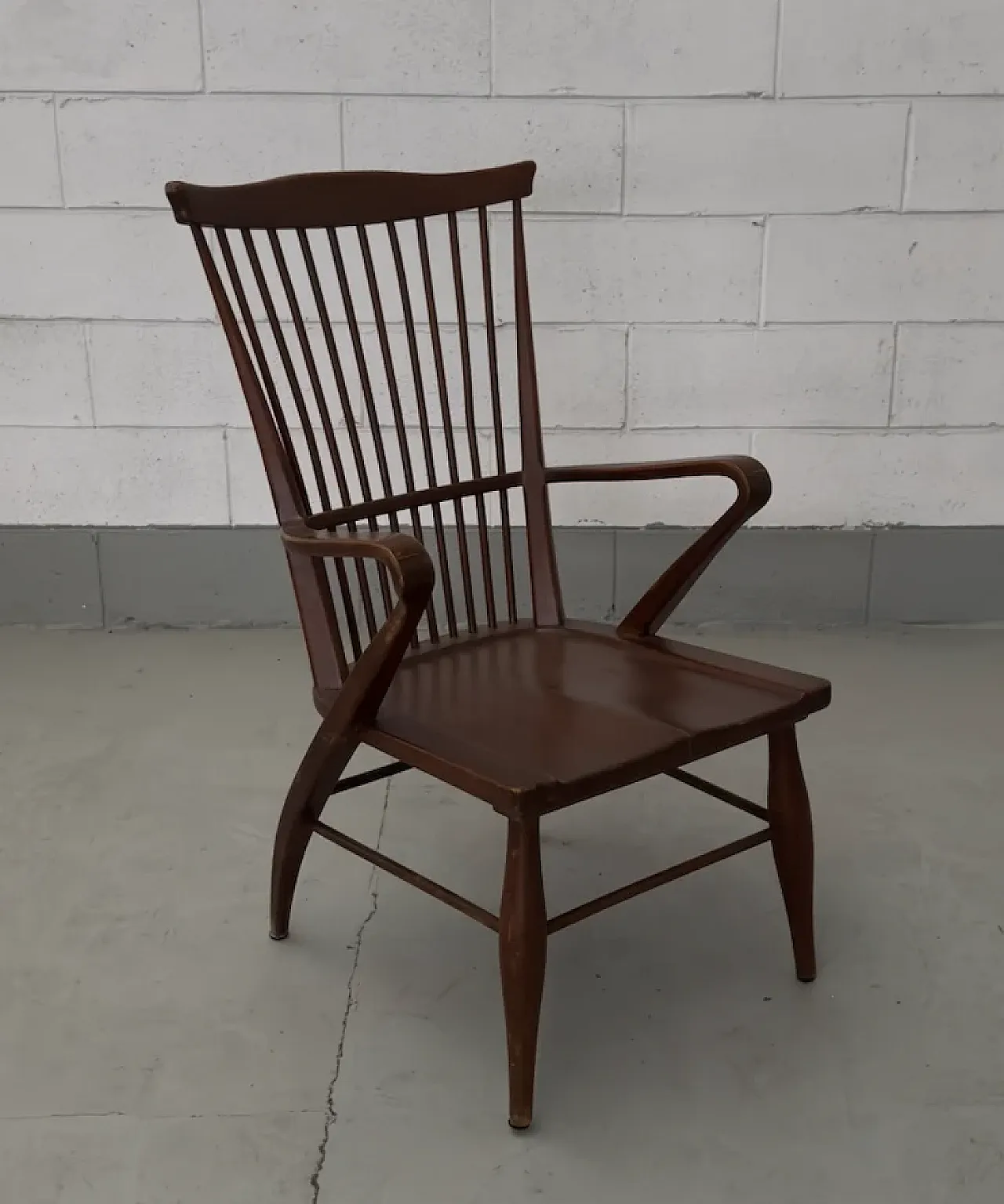 Pair of wooden chairs by Maurizio Tempestini, 1950s 4