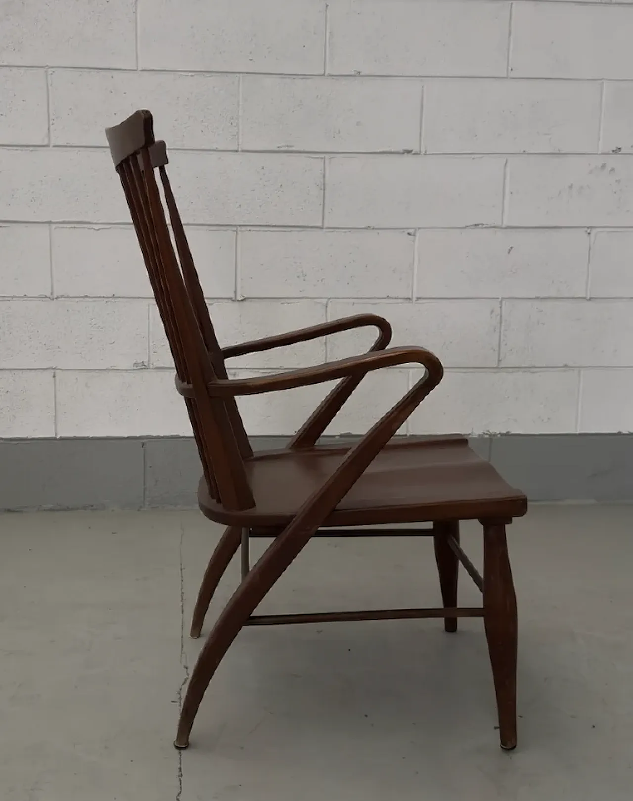 Pair of wooden chairs by Maurizio Tempestini, 1950s 5
