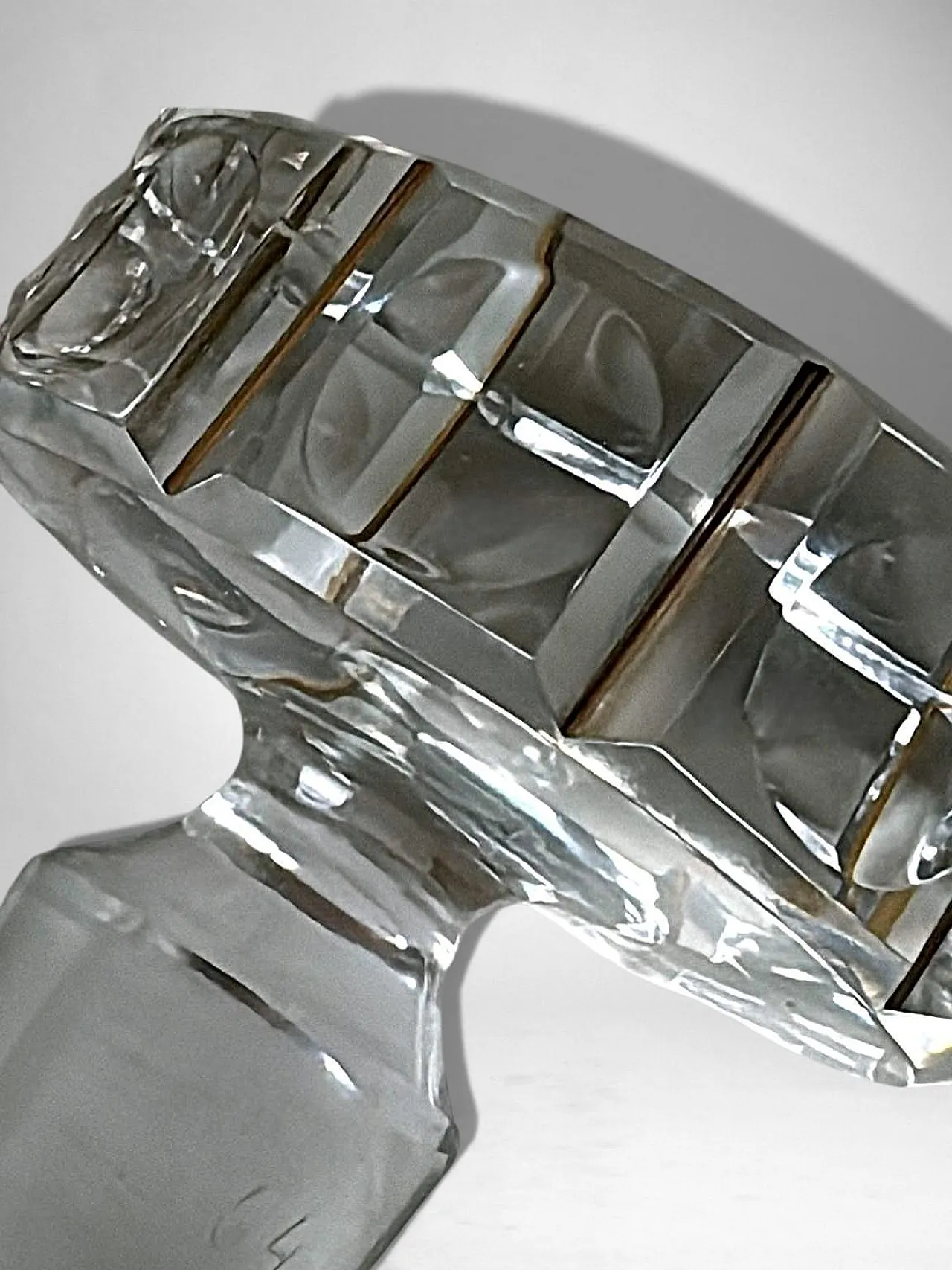 Crystal decanter, 925 silver collar by Cacchione Milano, 20th century 9
