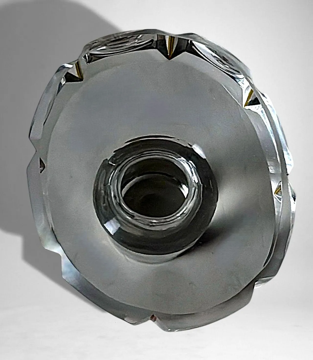 Crystal decanter, 925 silver collar by Cacchione Milano, 20th century 10