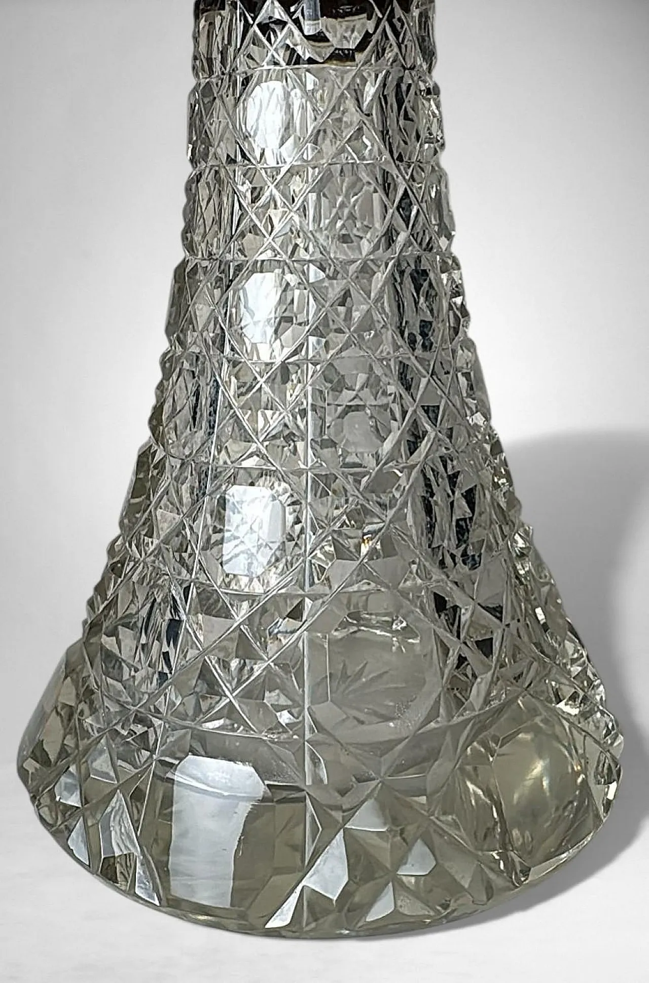 Biedermeier crystal perfume bottle with sterling silver, 19th century 8