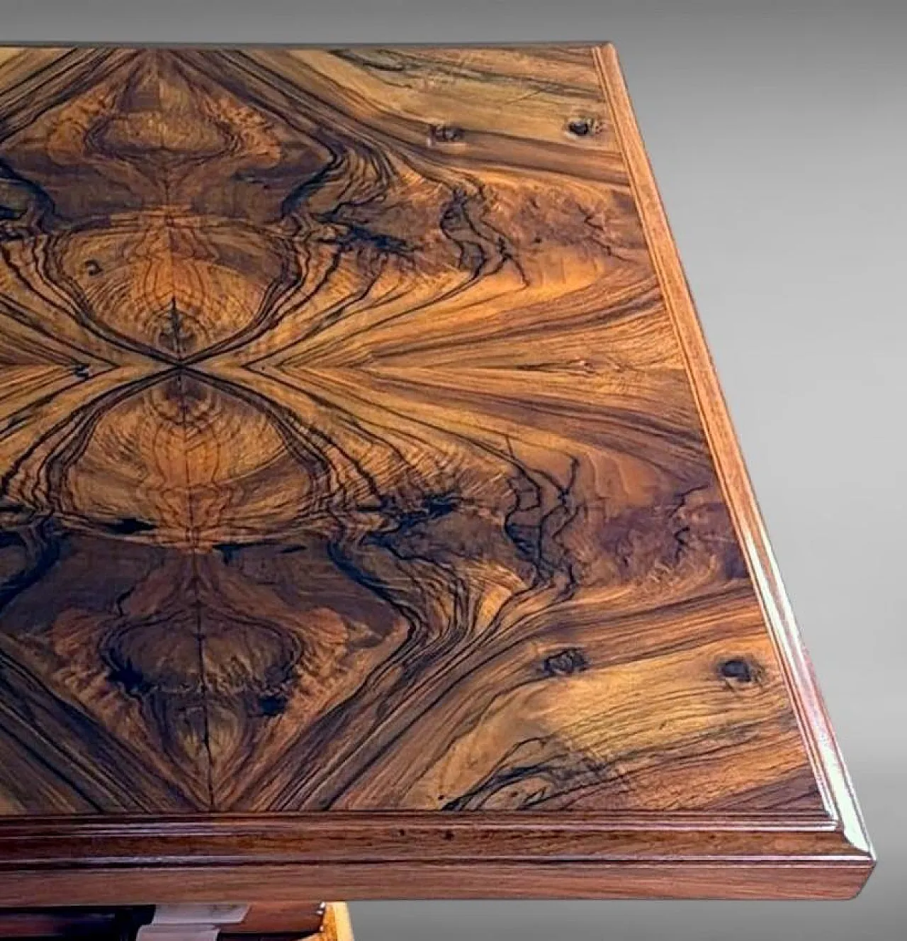 Art Deco square coffee table with dual-tier base, 19th century 12