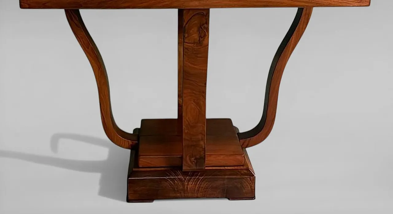 Art Deco square coffee table with dual-tier base, 19th century 14