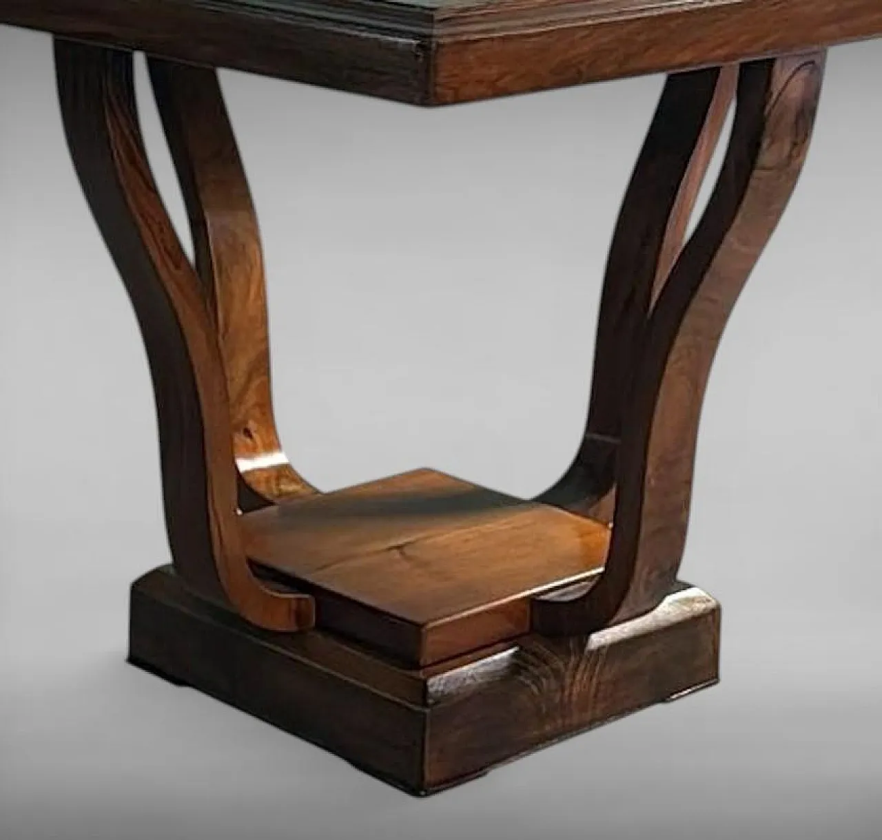Art Deco square coffee table with dual-tier base, 19th century 15