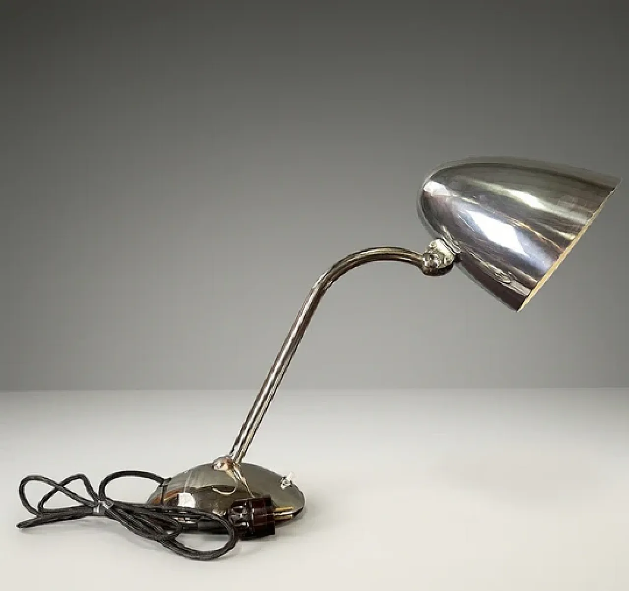 Lampada da tavolo Art Déco Metallo nichelato, Franta Anýž, anni '30 6