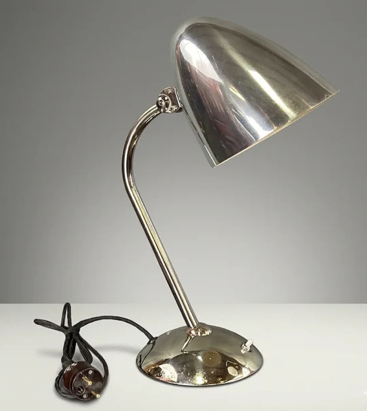 Lampada da tavolo Art Déco Metallo nichelato, Franta Anýž, anni '30 7