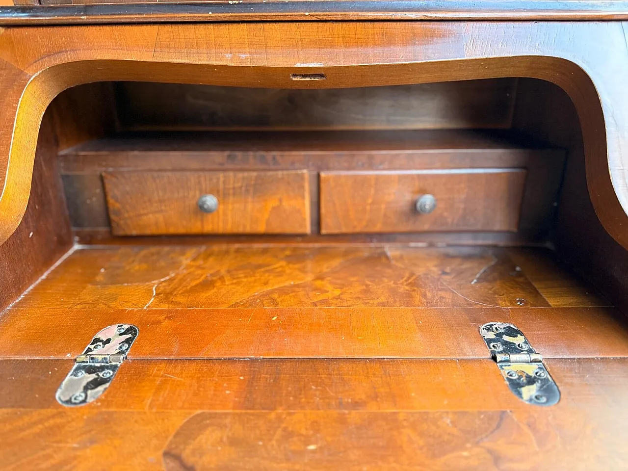 Vetrina a due parti in legno Biedermeier, '900 9