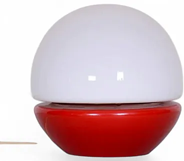 Lampada da tavolo a forma di fungo in vetro di Štěpán Tabery, anni '60