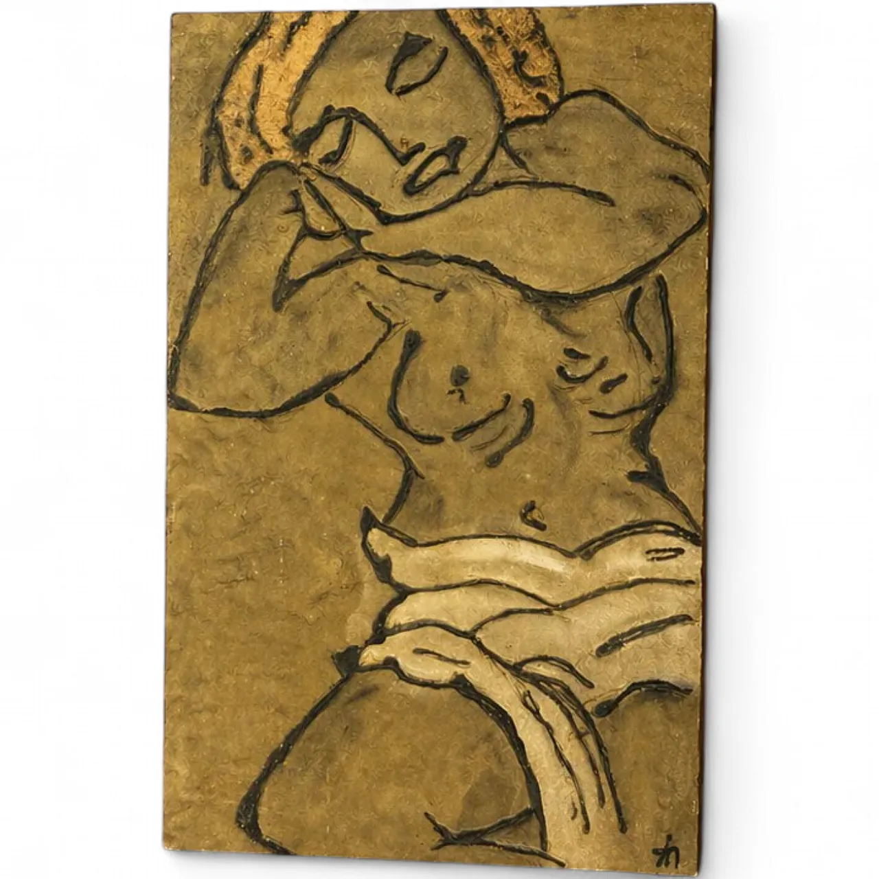 Figurative painting expressionist style canvas artwork, 20th century 7