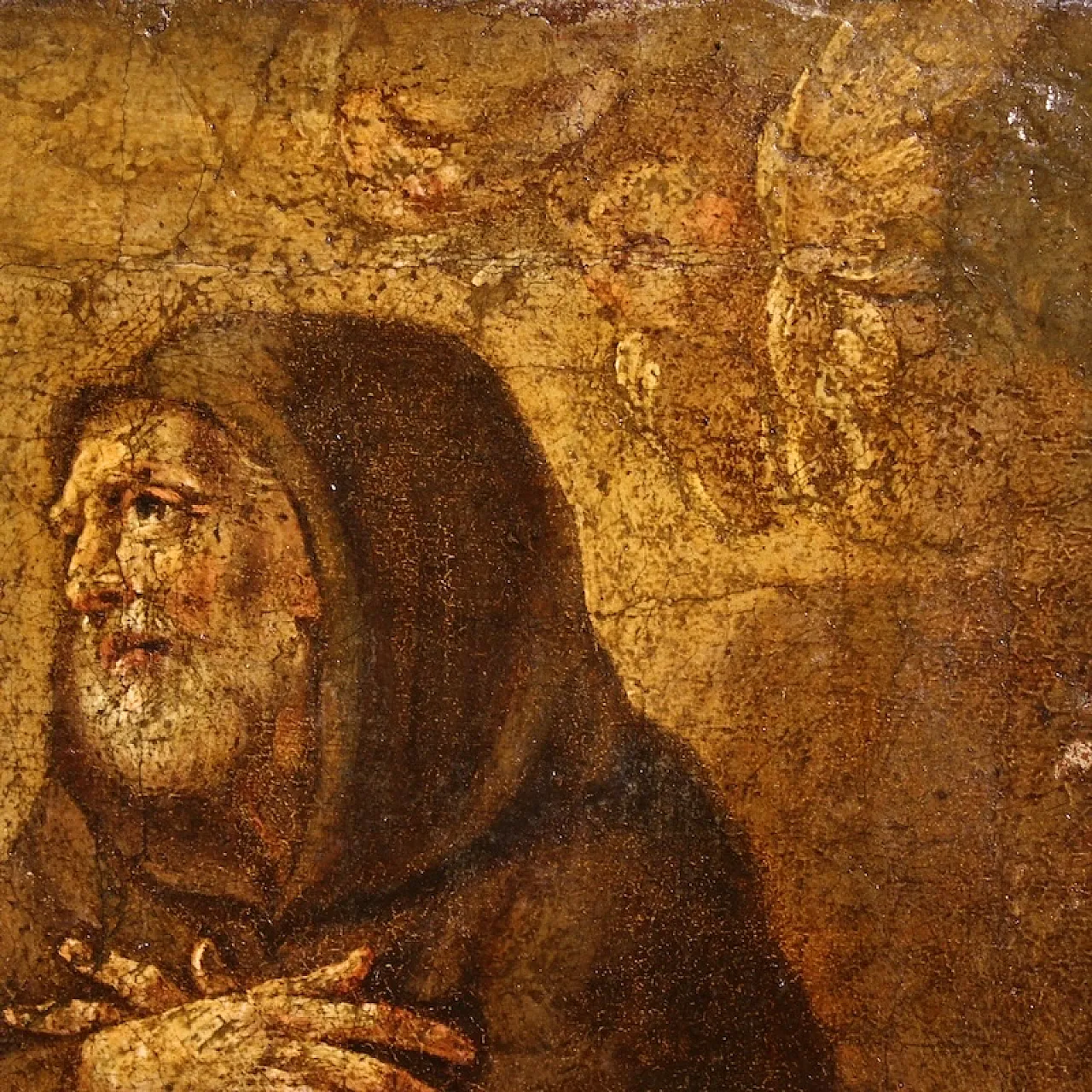 Devotianal painting, St. Francis of Paola, oil on canvas, 17th century 9