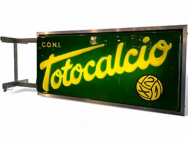 Vintage Totocalcio luminous sign, 1980s