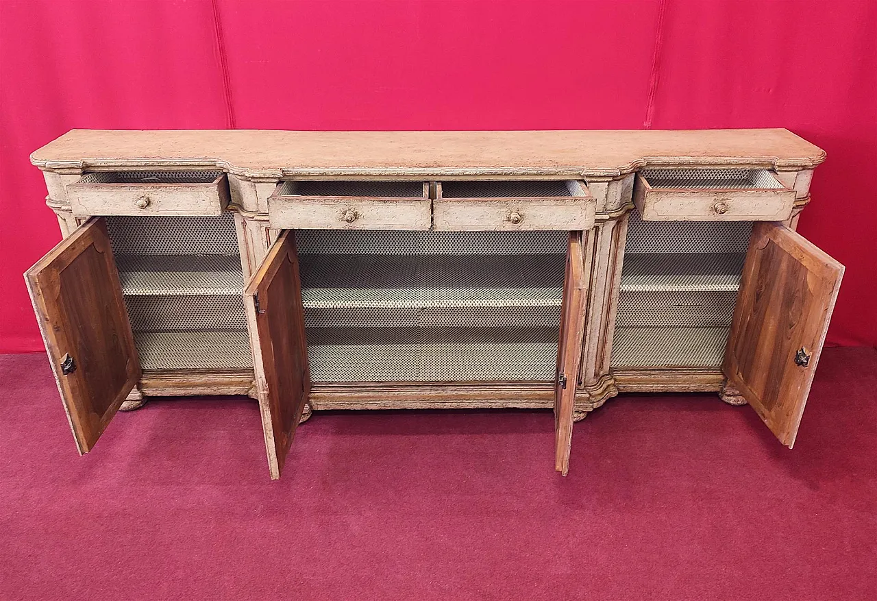 Four-door sideboard in lacquered wood, late 20th century 3