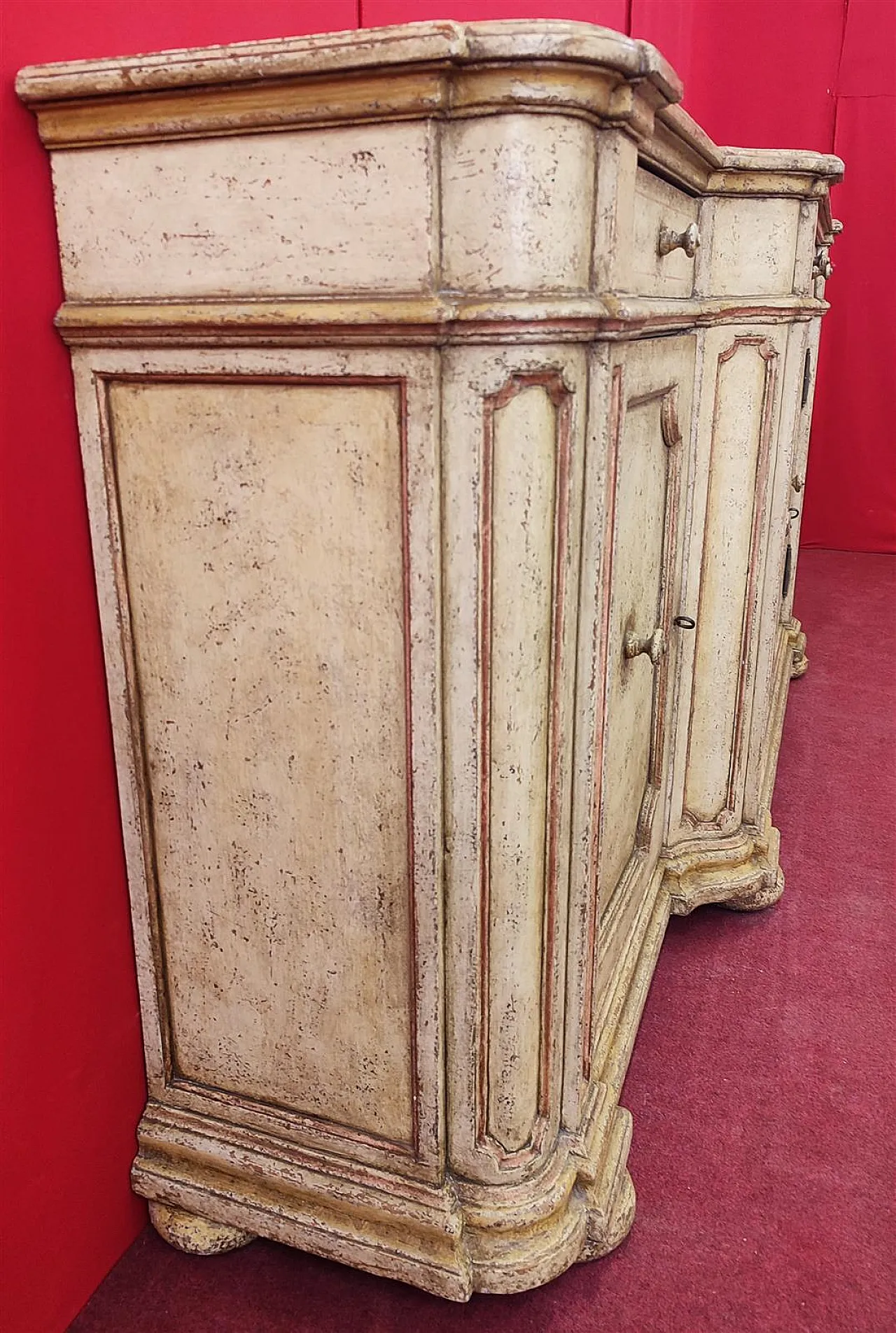 Four-door sideboard in lacquered wood, late 20th century 6