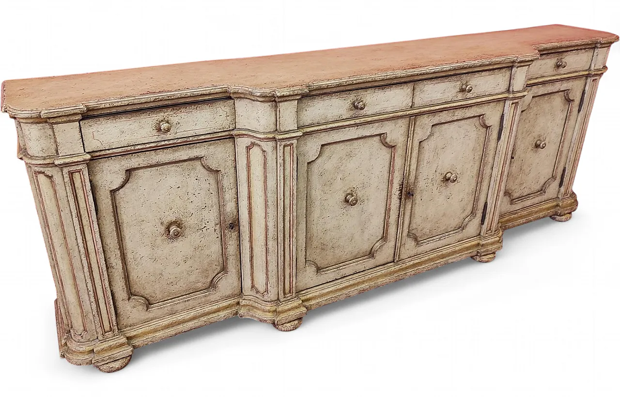 Four-door sideboard in lacquered wood, late 20th century 10