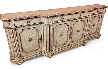 Four-door sideboard in lacquered wood, late 20th century