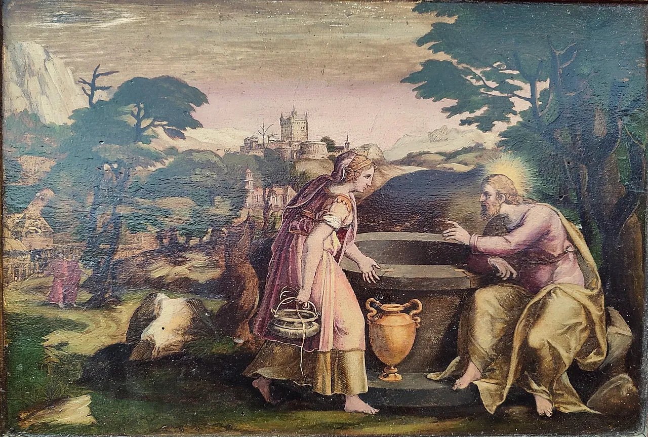 Christ & the Samaritan Woman at the Well by Cornelis Cort,16th century 2