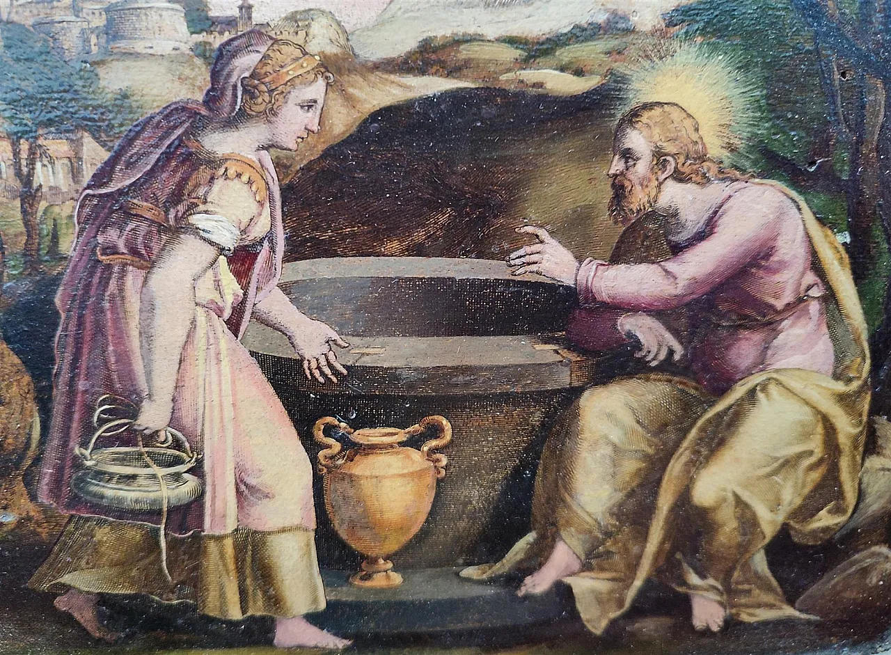 Christ & the Samaritan Woman at the Well by Cornelis Cort,16th century 7