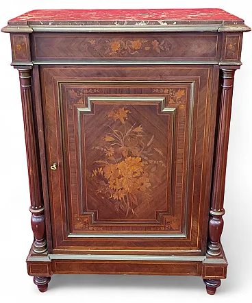 Sideboard to a rosewood door with upper marble, 19th century