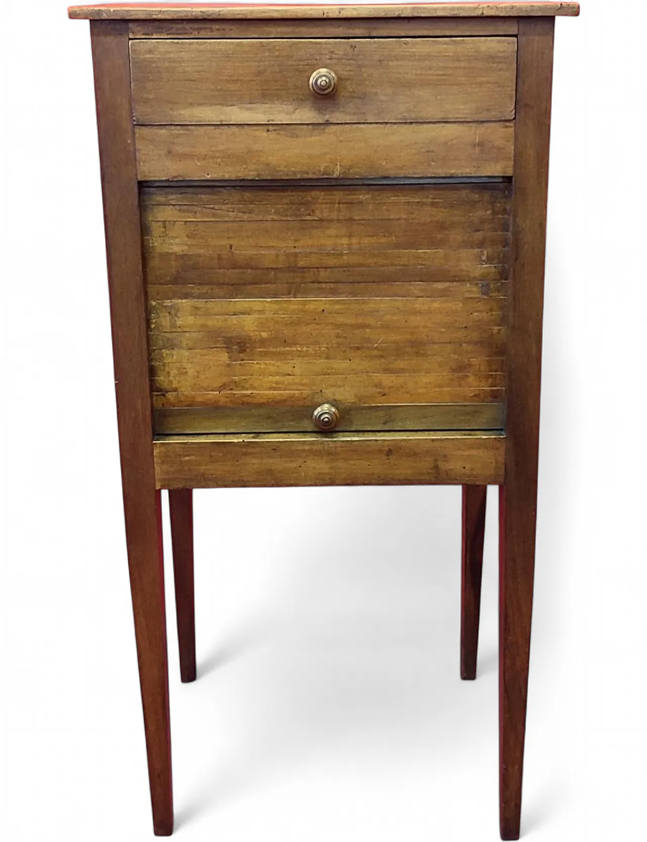 Louis XVI walnut shutter bedside table, 18th century 11