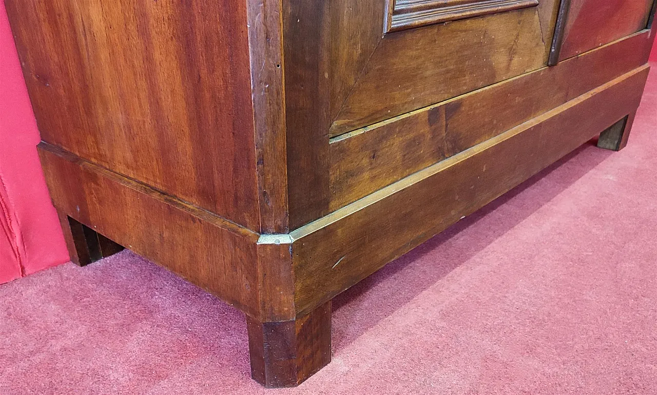 High two-door walnut sideboard, 19th century 4