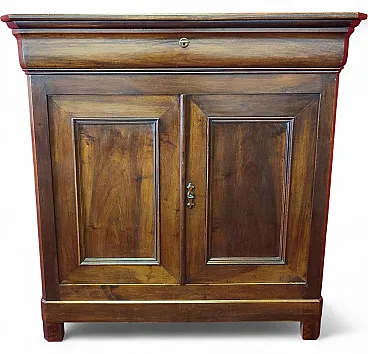 High two-door walnut sideboard, 19th century