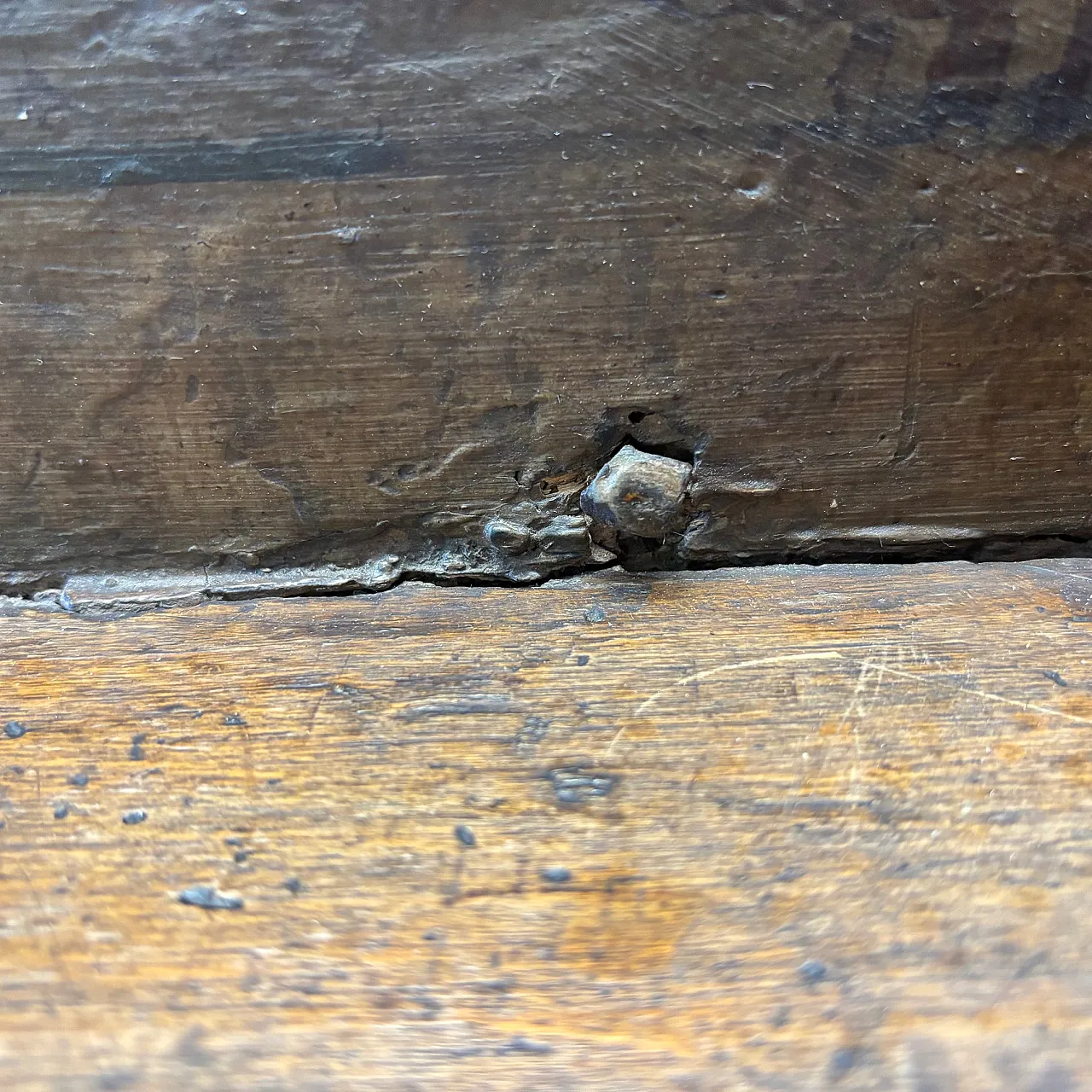 Baroque bench painted  with coat of arms, 17th century 6