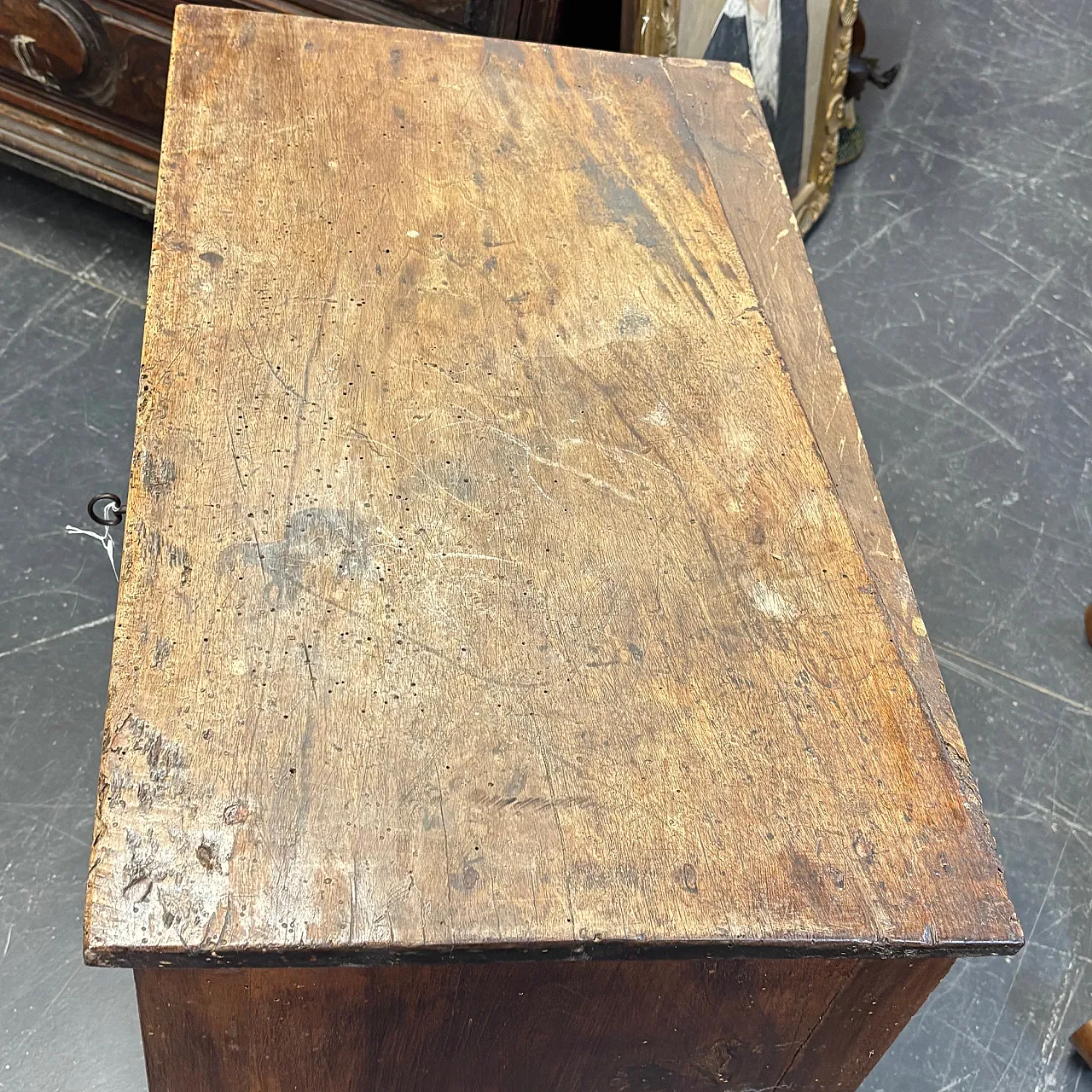 Credenzino con ribalta Luigi XVI noce, fine '700 2