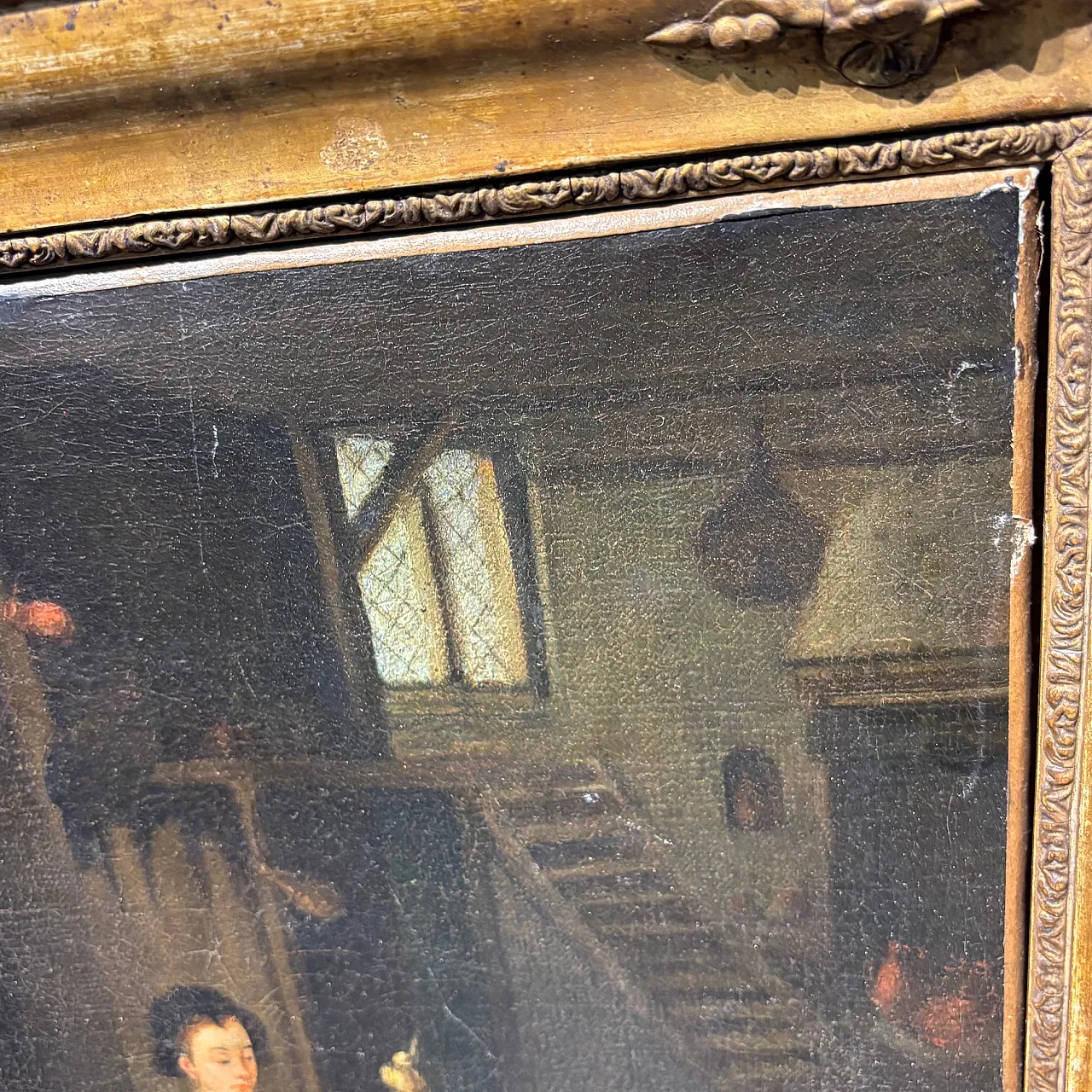Dipinto scena d’interno, '700 5