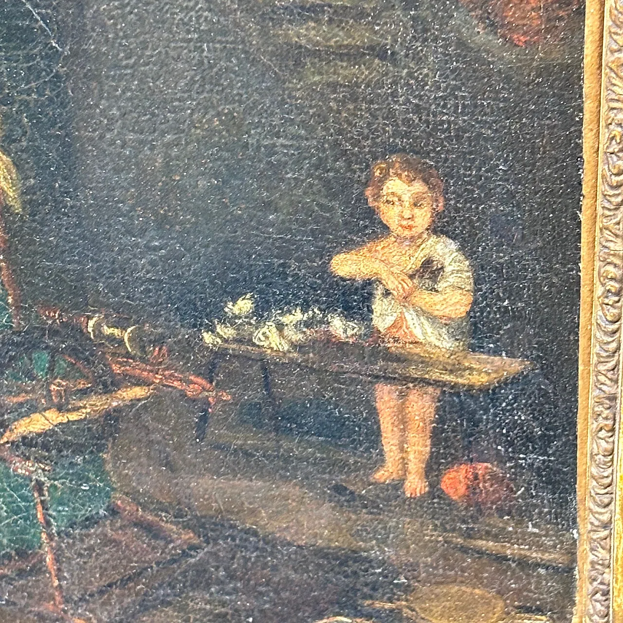 Dipinto scena d’interno, '700 6
