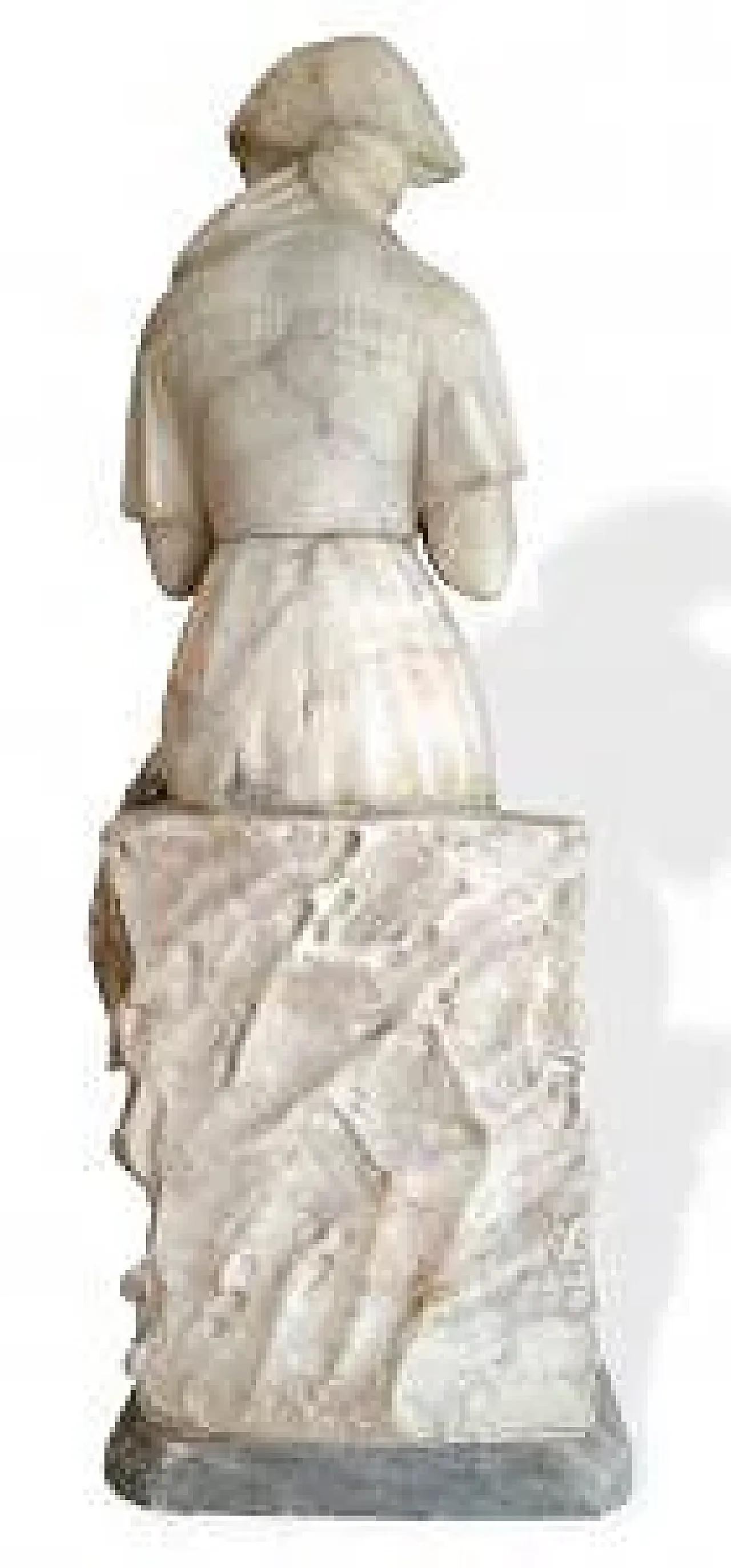 Young boxing embroiderer, alabaster sculpture, early 20th century 4