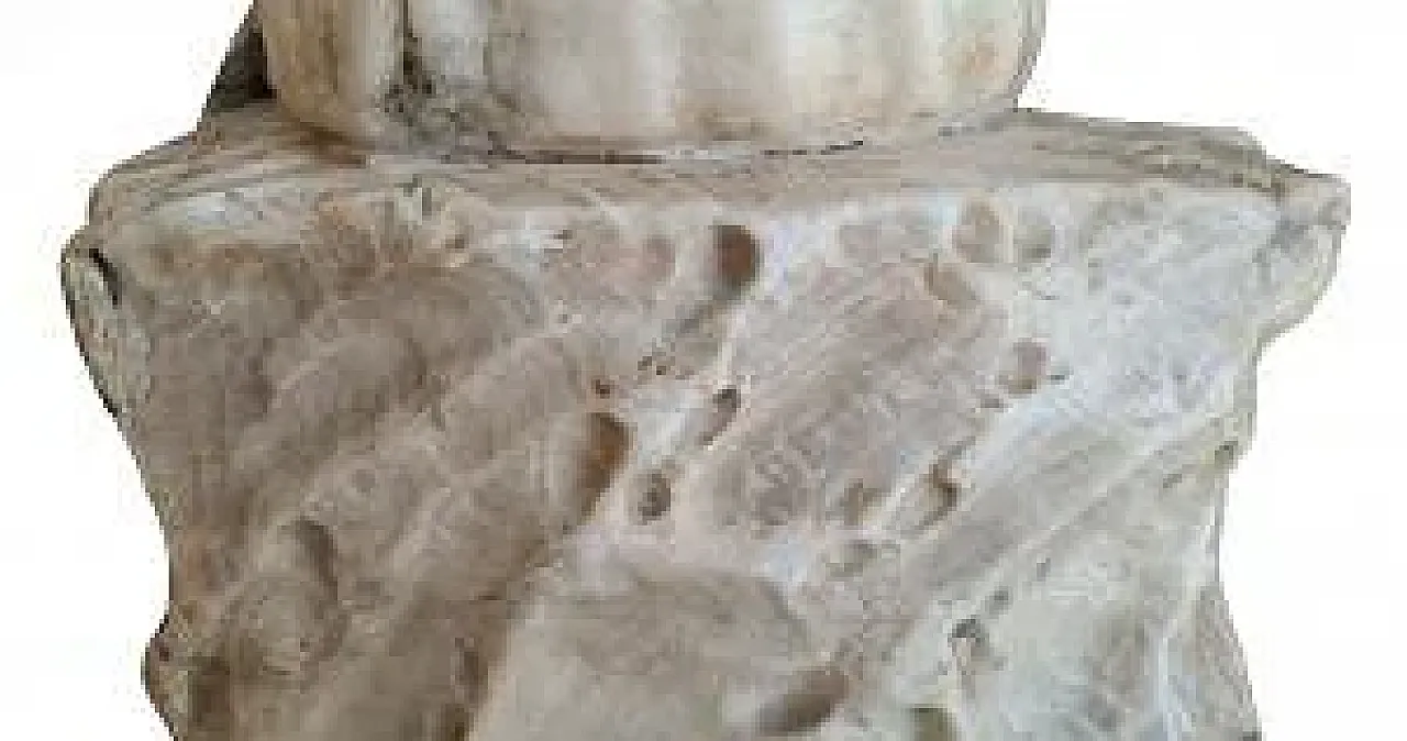 Young boxing embroiderer, alabaster sculpture, early 20th century 9