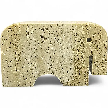 Elefante in travertino di Enzo Mari per F.lli Mannelli, anni '70