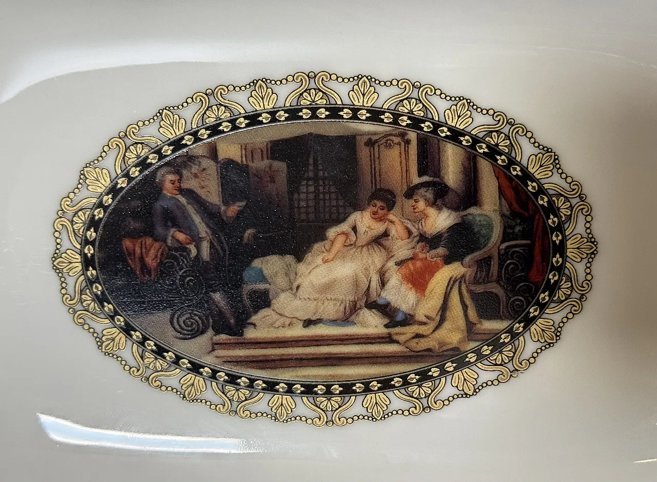 Vassoio Belle Époque in Fine Porcellana, anni '70 3