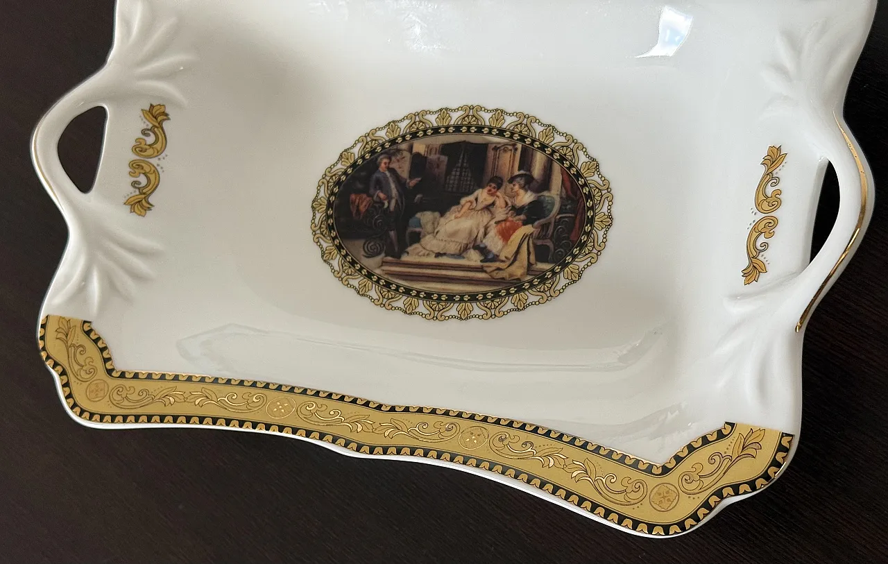 Vassoio Belle Époque in Fine Porcellana, anni '70 7