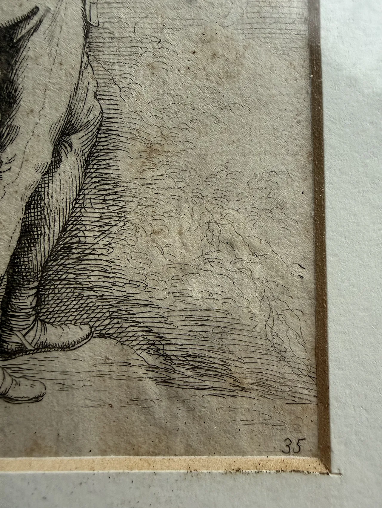 3 Figurine etchings by Salvator Rosa, 18th century 18