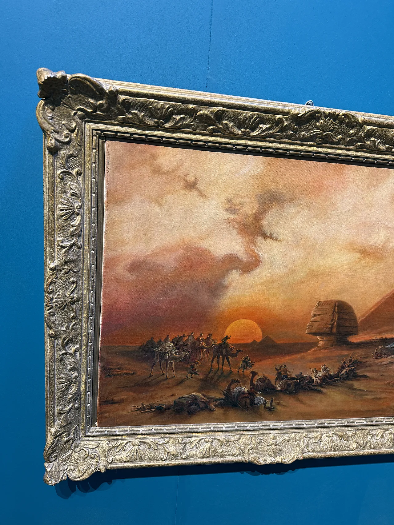 Oil painting on canvas Pyramids and characters orientalist landscape 4