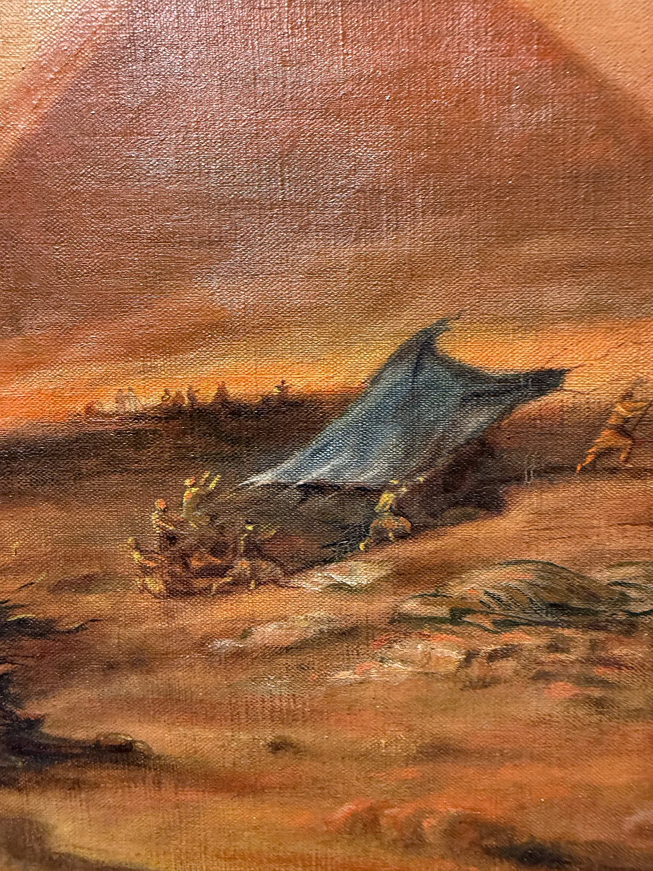 Oil painting on canvas Pyramids and characters orientalist landscape 10