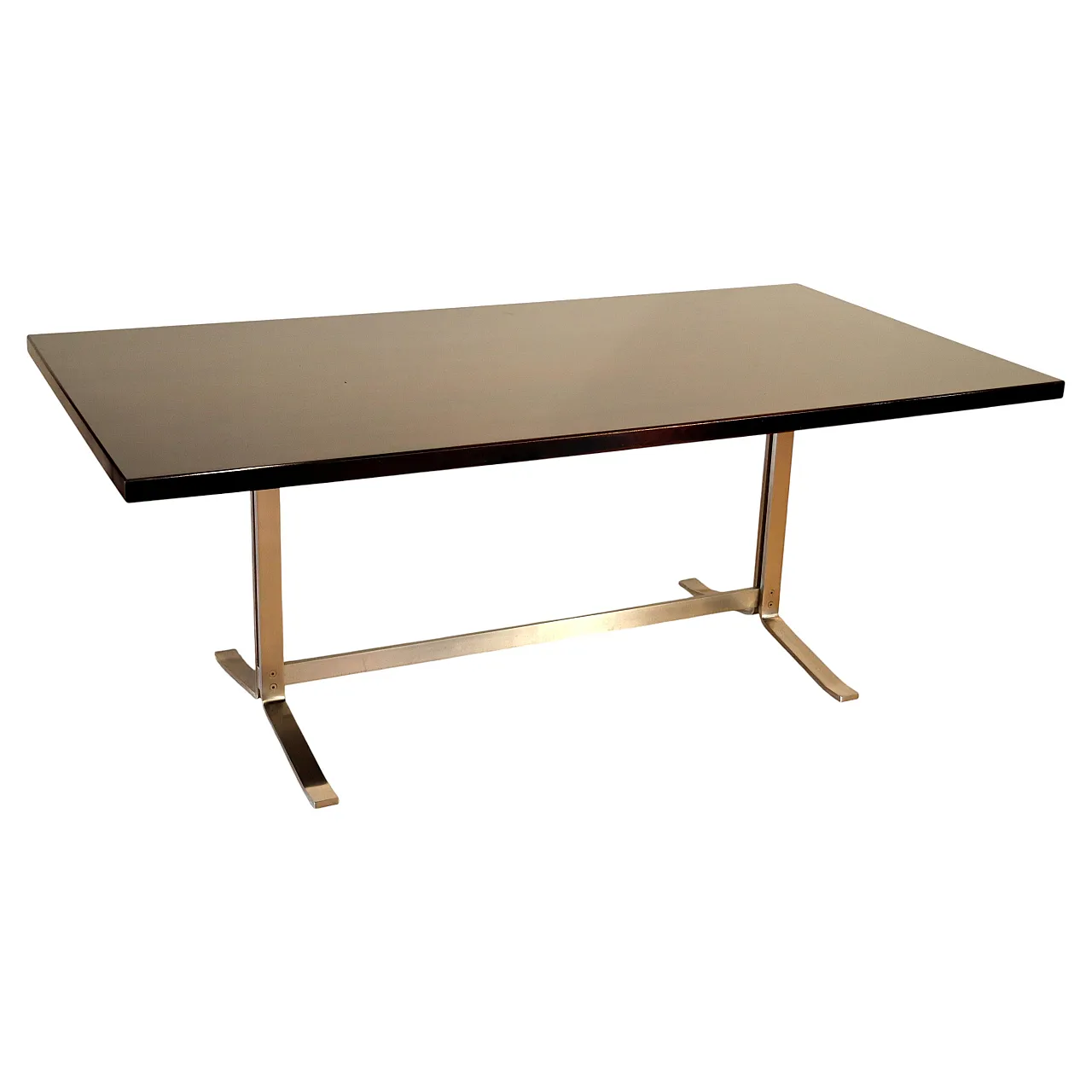 Table in rosewood and steel by Gianni Moscatelli for Formanova, 1960s 1