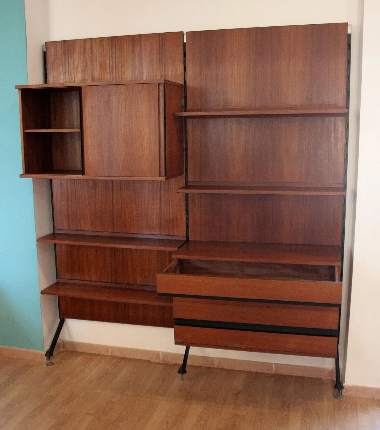 Urio modular wall system by Ico and Luisa Parisi for MiM, 1950s 6