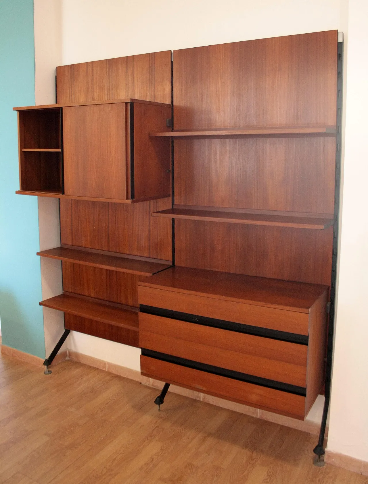 Urio modular wall system by Ico and Luisa Parisi for MiM, 1950s 11